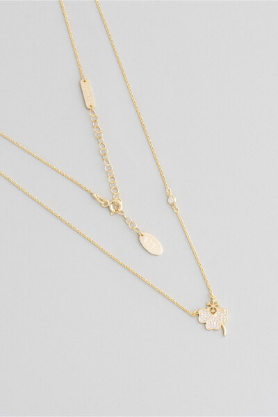 So CHIC... Şanslı Bff 18 Ayar Sarı Altın Kaplama 48 Cm Gümüş Arkadaş Kolyesi