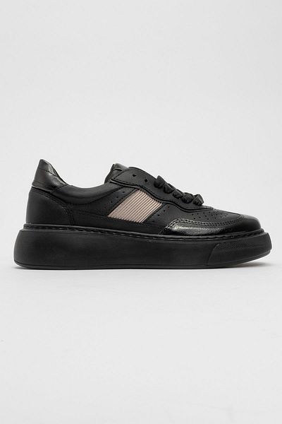 Ccway Black Wrinkled Women's Sports Shoes