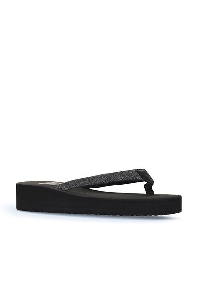 Bueno Shoes Antrasit Kum Simli Kadın Parmak Arası Terlik 26wt202244