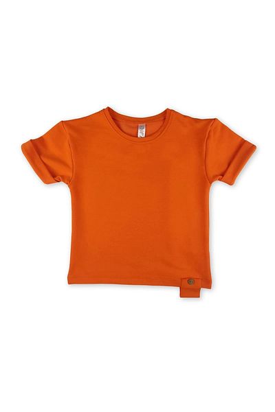Difa Button Detailed Summer Girl/Boy Unisex Orange Bottom Top Set