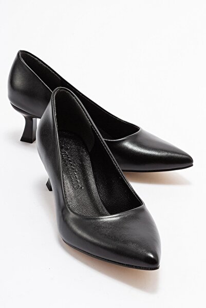 Ccway Pantofi stiletto dama PIELE NEGRA