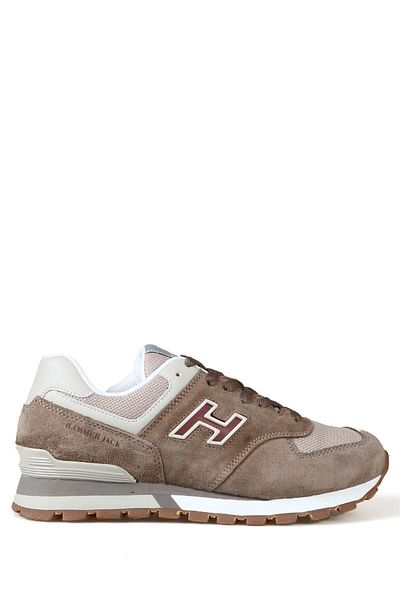 Hammer Jack Chile Genuine Leather Taupe-Grey Women's Sports Shoes