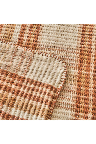 Bella Maison Noah Pamuklu Tek Kişilik Skoç Battaniye Kahverengi (150x200 cm)