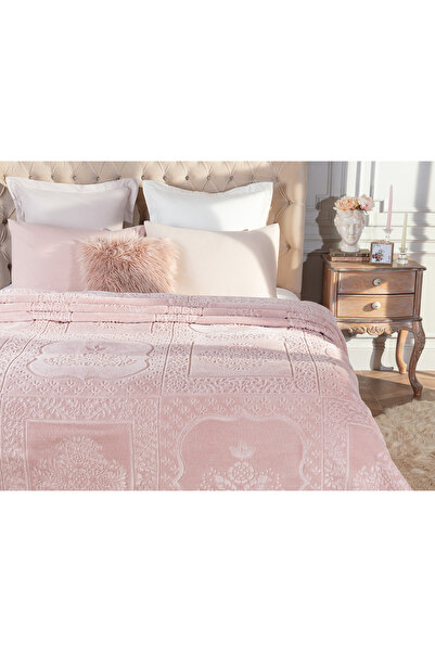 Madame Coco Διπλή κουβέρτα Rochelle Vizon Emboss - Πούδρα