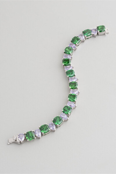 So CHIC... Mistik Uyum 18 Ayar Beyaz Altın Kaplama Gümüş Tasarım Bileklik