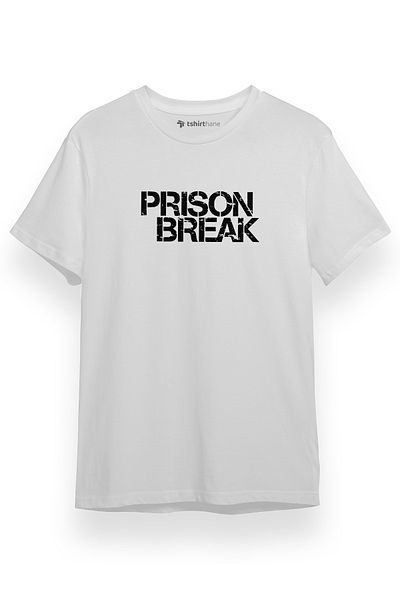 Tshirthane Ανδρικό μπλουζάκι Prison Break Letter Λευκό κοντομάνικο