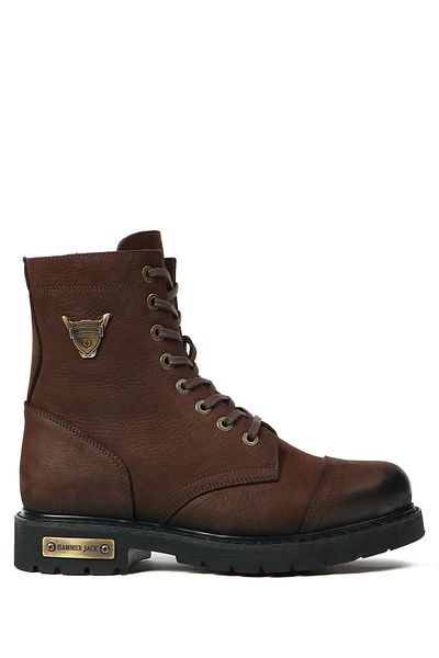 Hammer Jack Merdane Boot Γνήσιο δέρμα καφέ Dock Step Outdoor Ανδρικές Μπότες 102 18505-m