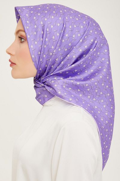 Belli Lavender Twill Silk Scarf - 4001-35
