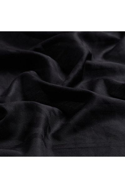ipekevi Βαμβακερό μεταξωτό σάλι με σχέδιο Houndstooth - Μαύρο