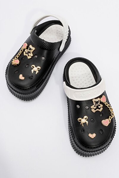 Ccway Black and White Women's Flat Slippers