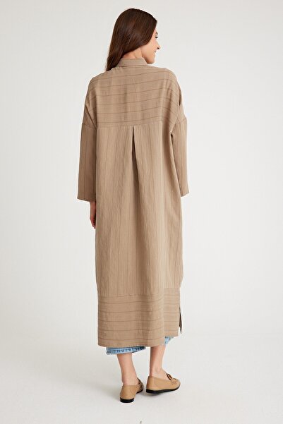 QANU قميص مينك مودال كبير الحجم