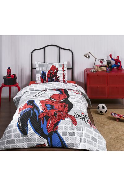 Özdilek Spiderman Super Hero Single Disney Licensed Fitted Fitted Sheet Quilted Children's Nevre