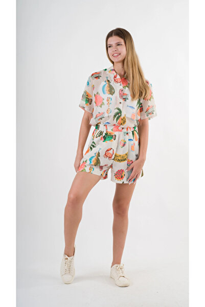 hazelin Colorful Oversize Chiffon Shirt - Long and Short Sleeve, Hzl24S-Yy996