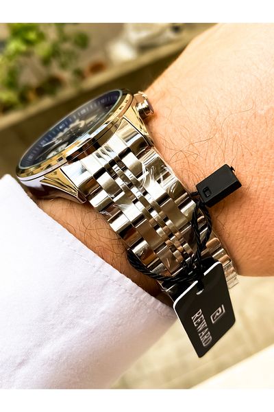 Reward Original Silver Color Steel Waterproof Men's Wrist Watch Bracelet Gift