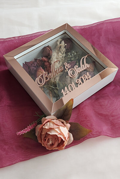 Verda Çerçeve 20x20x5 cm İsimli Anı Çerçevesi! Yeni Moda Çiçek Anı Çerçevesi!