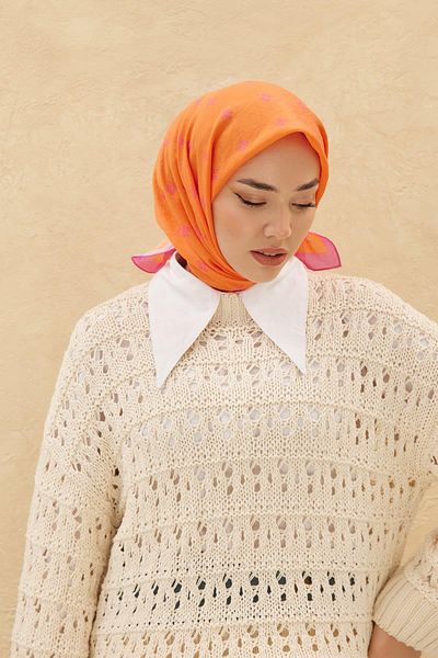 Silk Home Πορτοκαλί φούξια κασκόλ Olinda