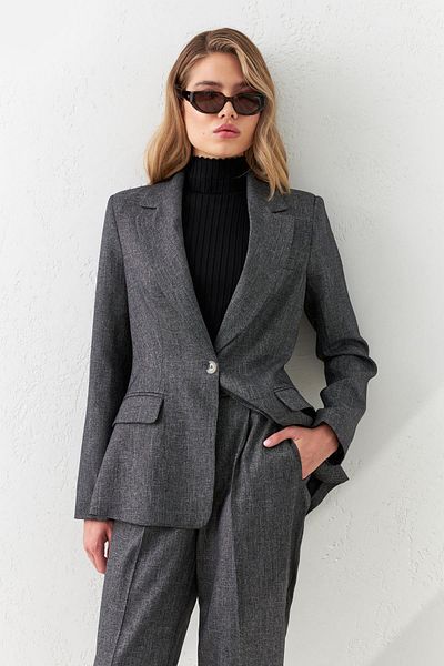 Setre Black Jacket with Single Button and Pocket Detail