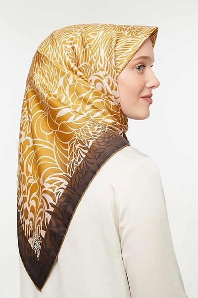 Levidor 3908-45 CoppEr Twill Silk Scarf