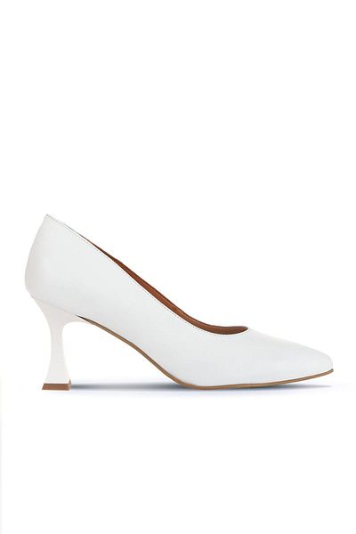 Bueno Shoes 01wa1401 Model Pantofi cu toc de damă din piele albă