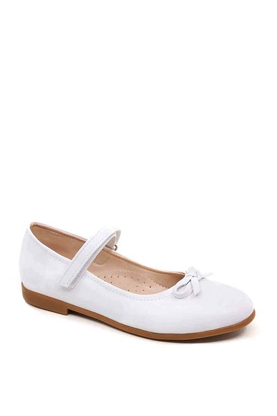 Ccway 31-36 Pantofi albi cu panglică pentru copii