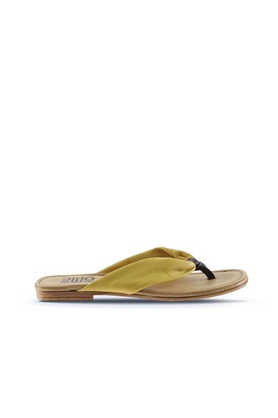 Bueno Shoes Papuci de casă din piele galbenă pentru femei - 01wu3400