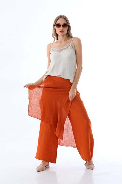 Bohem Stil Fustă PANTALONI IN ITALIAN CRU