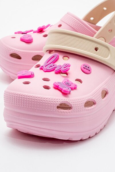 Ccway Women's Flat Slippers Pink Ecru