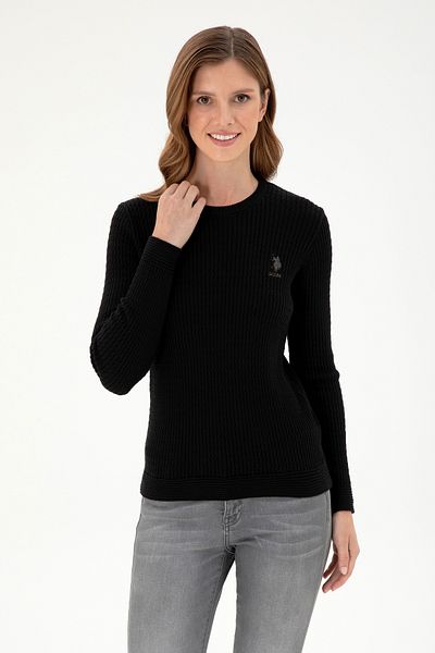 U.S. Polo Assn. Pulover de bază negru pentru damă 50288979 -vr046