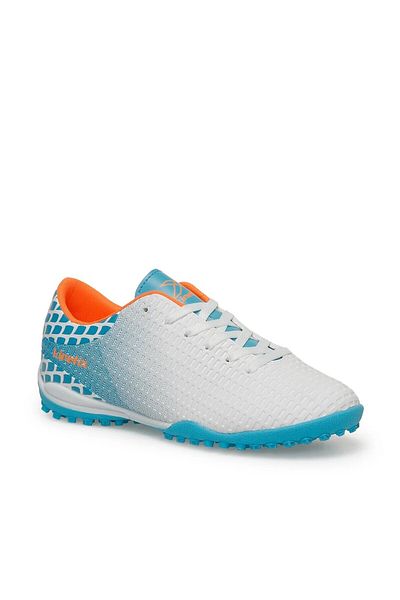 Kinetix White and Turquoise 3W Sergi Tf 3Pr Astroturf - 36/40 Neon Tour