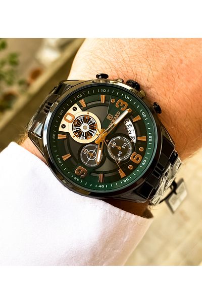 Reward Original Steel Black Cord Functions Active Waterproof Men's Wristwatch