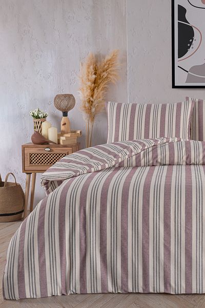 Evim Cool Natural Vera Μαύρο 100% Βαμβακερό Σετ Παπλωματοθήκη Διπλό - 200x220 cm
