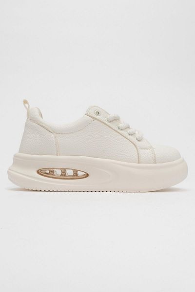 Ccway Women's White Sneakers - Lace-up