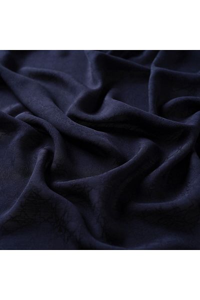 ipekevi Σάλι Monogram - Dark Navy Blue