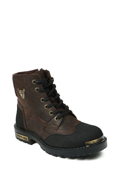 Hammer Jack Genuine Leather Brown Crazy Men's Boots