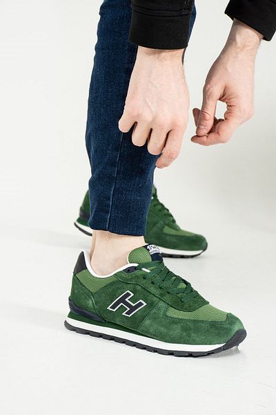 Hammer Jack Peru Genuine Leather Basilico Navy Blue Men's Sneakers