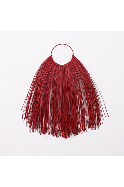 Mylamp Simge 70x70 cm Nar Kırmızısı Boyalı Deniz Sazı Duvar Dekoru