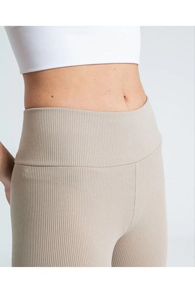 JANES Leggings cu talie înaltă Wanilia Fashion - Bej