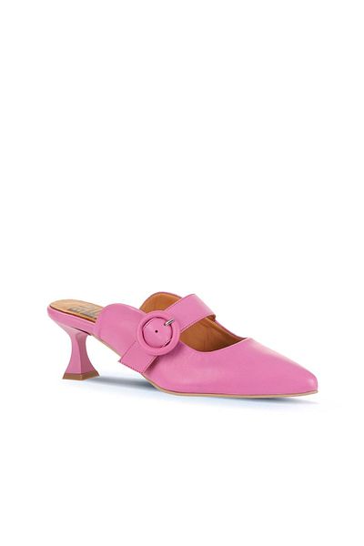 Bueno Shoes Φούξια δερμάτινα γυναικεία παπούτσια με τακούνι - 01wa1301
