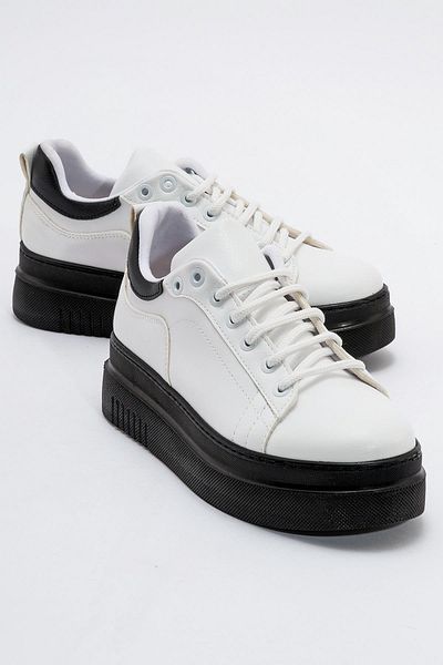 Ccway Pantofi sport anti-alunecare de damă alb-negru