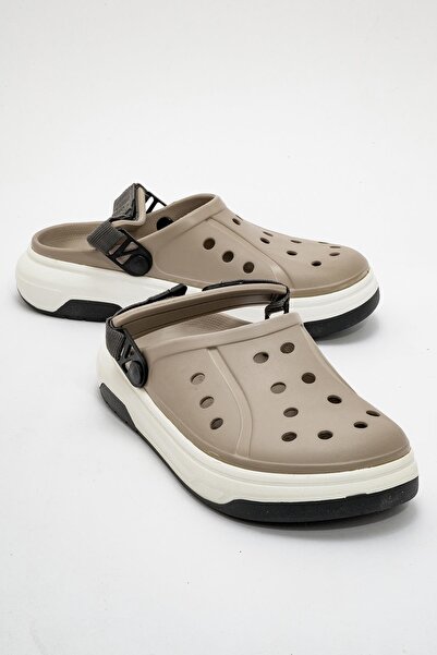 Ccway شبشب سابو رجالي - فيلكرو، رمادي أبيض أسود