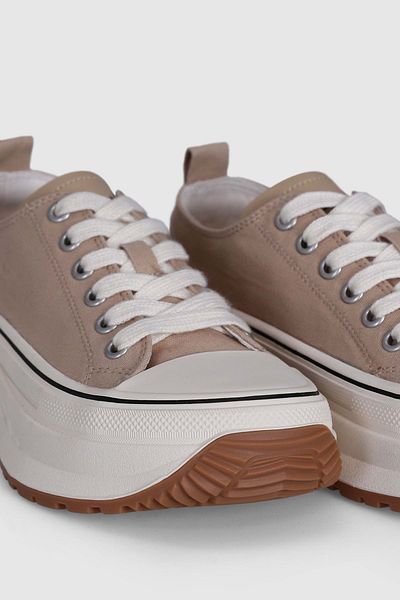 Lufian 121230006   Shay Unisex Μπεζ Δερμάτινο Sneaker - Αθλητικά Παπούτσια