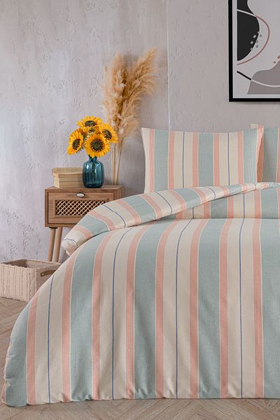 Evim Set cuvertură de pilota Akfil Twin Orange - 100% bumbac, dublu, 200x220 cm