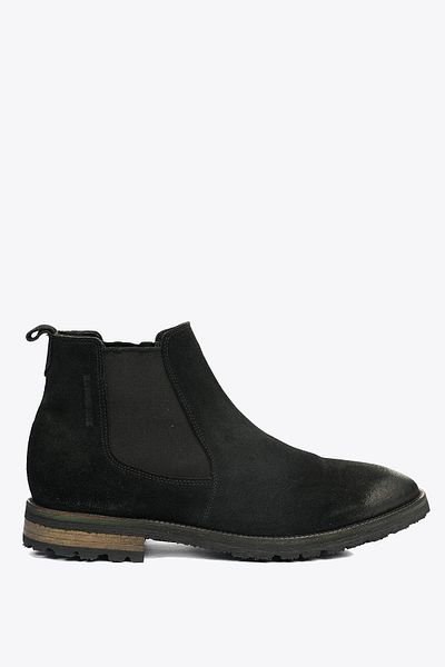 Hammer Jack Merdane Boot Γνήσιο δέρμα Μαύρο Suede Ανδρικές Μπότες εξωτερικού χώρου