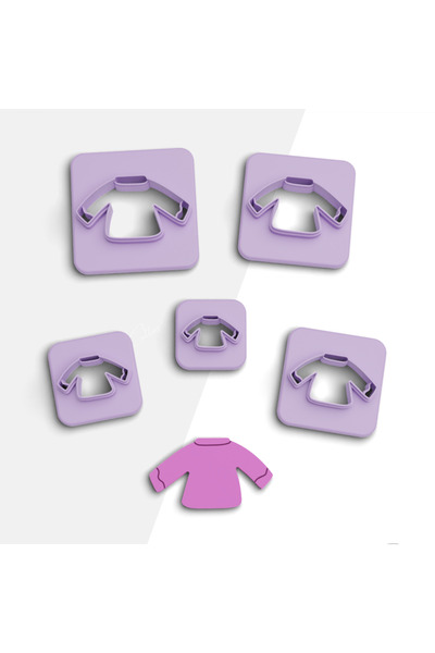 brocutters سترة سيراميك - 5 مقاسات، قطع بوليمر كلاي، حلق وقالب كوكيز، رقم: 643