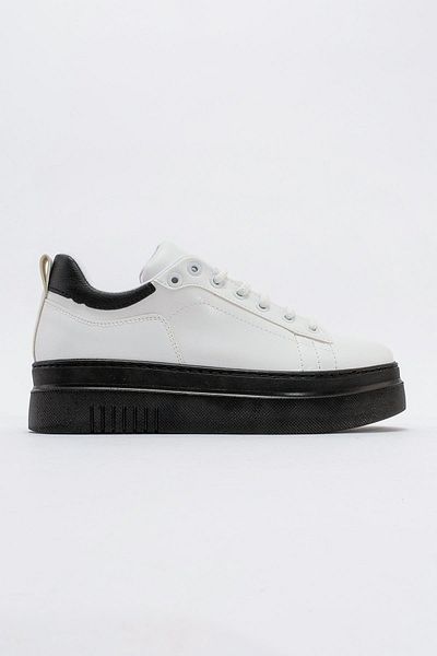 Ccway Pantofi sport anti-alunecare de damă alb-negru
