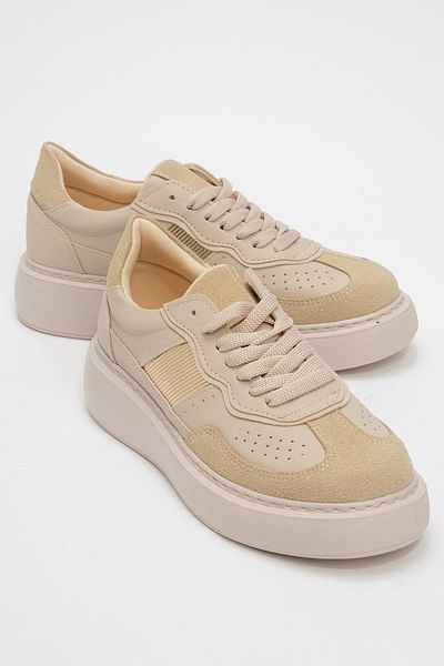 Ccway BEIGE BEIGE SUEDE Pantofi sport dama