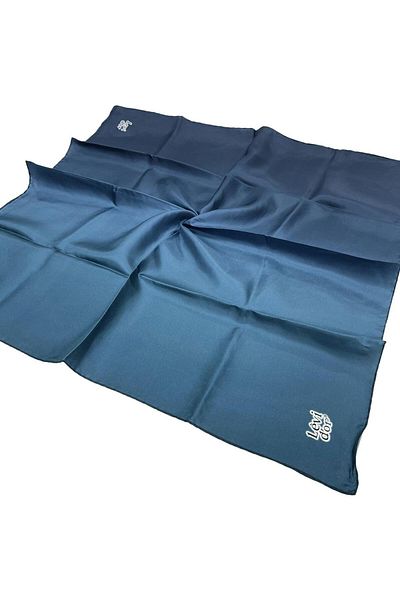 Levidor Μεταξωτό κασκόλ Twill - Gradient - Denim Blue Navy Blue