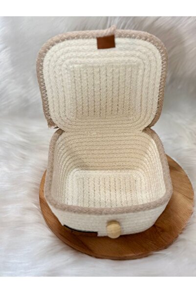 Zuviel Deco Handmade Hygienic Pad Box - Handmade with Lid, Organizer Basket