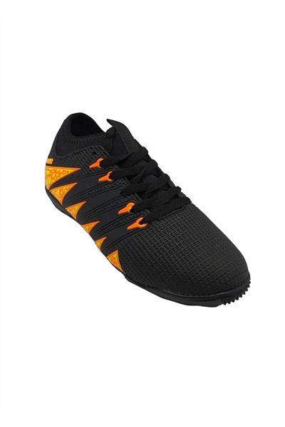M.P. 231-1142 GR - Black Orange Socks Astroturf Football Shoes (36-39)