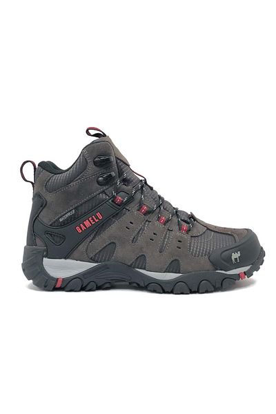 KCMN Gamelu Fight - Waterproof Leather Men's Boots, Rubber Sole, Outdoor Gray